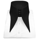 Extreme Point High Collar White Cotton Dress Shirt