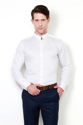 Cultural Influence: The Chinese collar, also known as a Mandarin collar, adds a touch of cultural flair to the shirt, lending it a unique and sophisticated appeal.