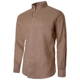 Designer Brown Linen Blend Shirt - Premium Quality Men's Regular Fit