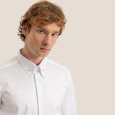 Cloudlike Comfort: Soft Cotton White Long Sleeve Shirts for Men