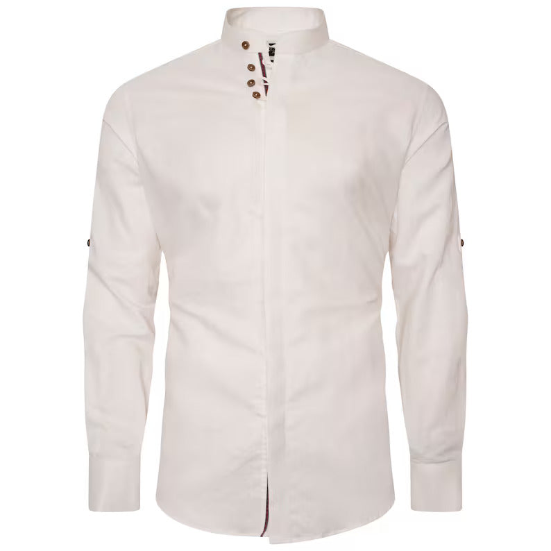 Timeless Elegance: Men's Designer Linen Blend Shirt in Great Quality Regular Fit White Shirts