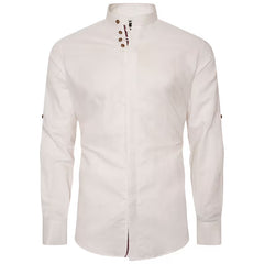 Timeless Elegance: Men's Designer Linen Blend Shirt in Great Quality Regular Fit White Shirts