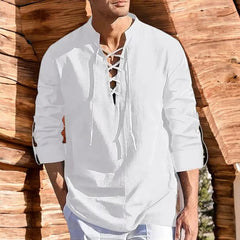 Men's Handmade Cotton-Linen Shirt – Casual Sophistication