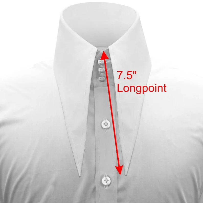 "Crisp Elegance: Long Collar White Cotton Shirts for Timeless Sophistication"