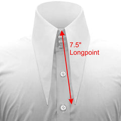 "Crisp Elegance: Long Collar White Cotton Shirts for Timeless Sophistication"