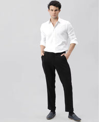 Cloud Comfort: 100% Stretch Soft Cotton Casual White Dress Shirt for Men