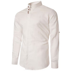 Timeless Elegance: Men's Designer Linen Blend Shirt in Great Quality Regular Fit White Shirts