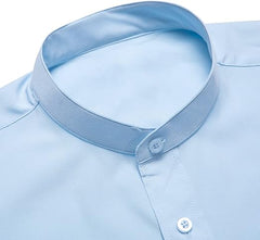 "Skyline Elegance: Light Blue Cotton Shirt for Timeless Style"