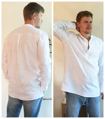 Handmade White Cotton Shirt – Effortless Style & Comfort