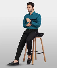 Elevate Your Style in Peacock Blue colour