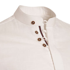 Timeless Elegance: Men's Designer Linen Blend Shirt in Great Quality Regular Fit White Shirts