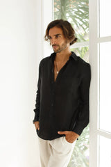 Classic Black Linen Shirt: Timeless Style and Comfort