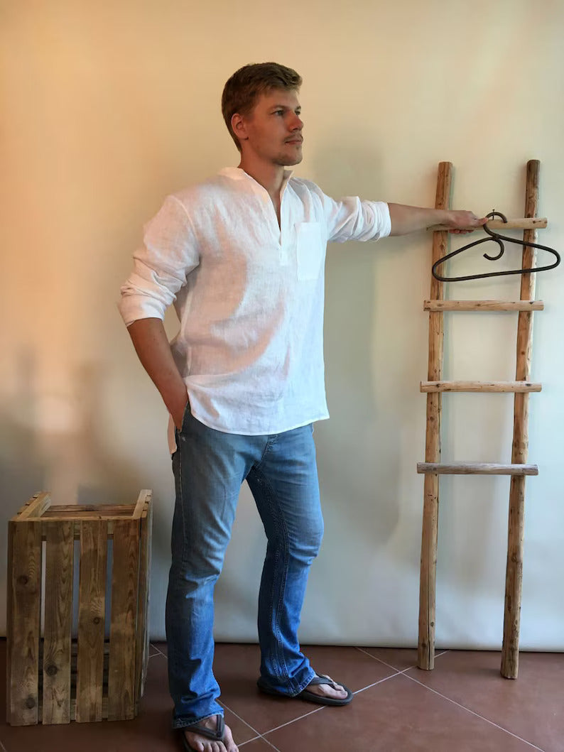 Handmade White Cotton Shirt – Effortless Style & Comfort