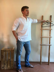 Handmade White Cotton Shirt – Effortless Style & Comfort