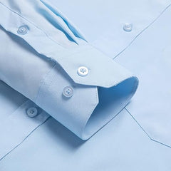 "Skyline Elegance: Light Blue Cotton Shirt for Timeless Style"
