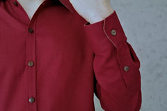 "Mystic Oasis: Men's Linen Shirts in Mehroom Hues"