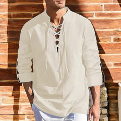 Men's Handmade Cotton-Linen Shirt – Casual Sophistication