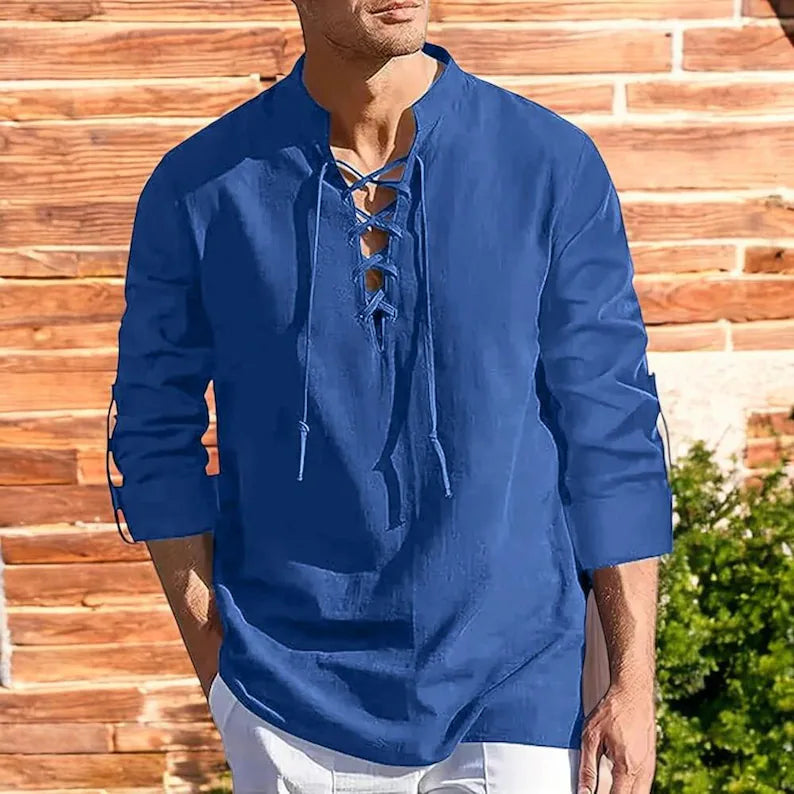 Men's Handmade Cotton-Linen Shirt – Casual Sophistication