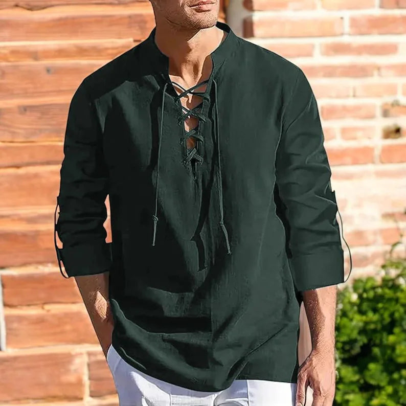 Men's Handmade Cotton-Linen Shirt – Casual Sophistication