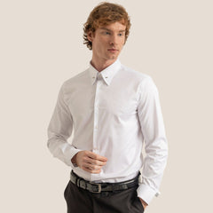 Cloudlike Comfort: Soft Cotton White Long Sleeve Shirts for Men