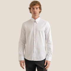Cloudlike Comfort: Soft Cotton White Long Sleeve Shirts for Men